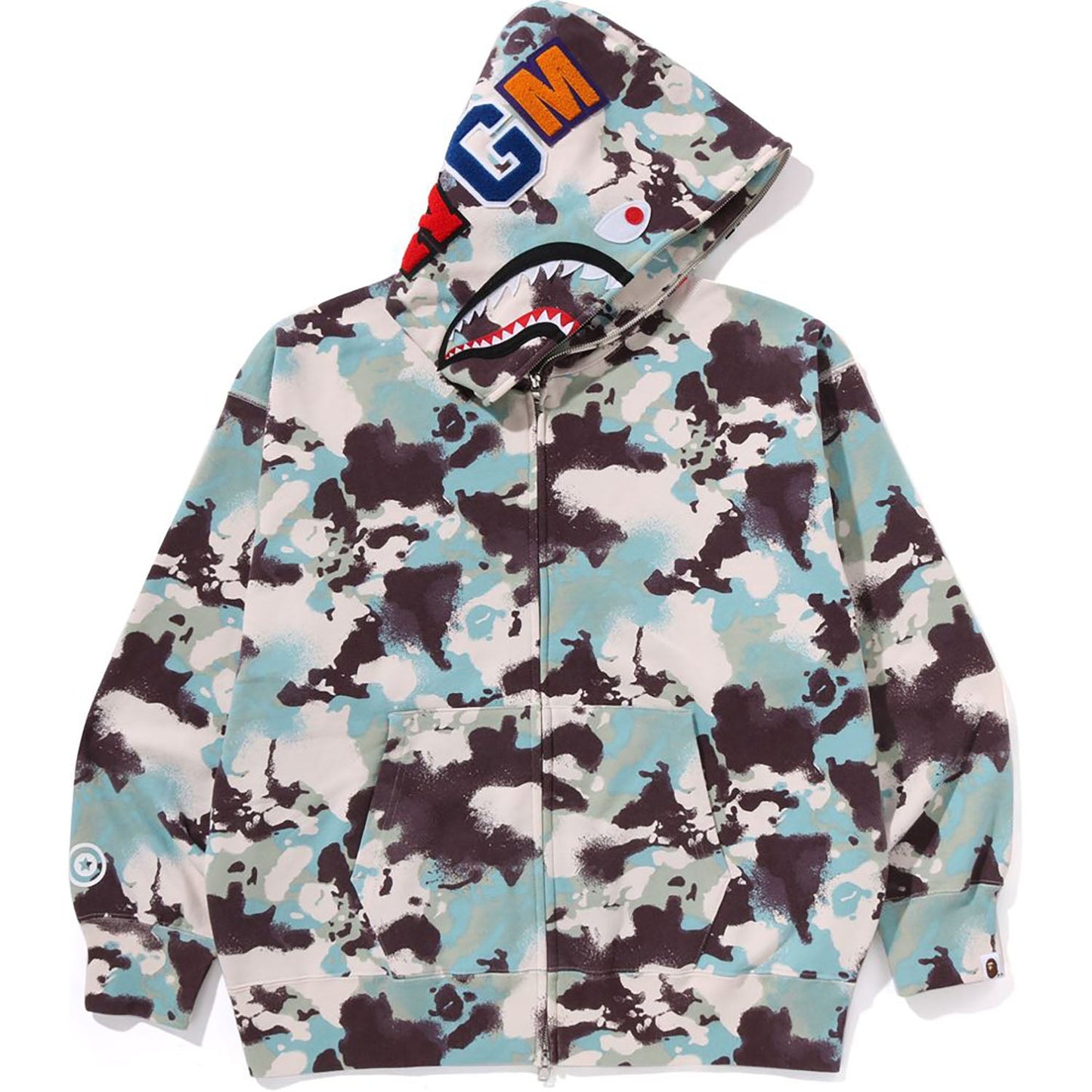 Sweat à capuche entièrement zippé MAP CAMO SHARK pour homme