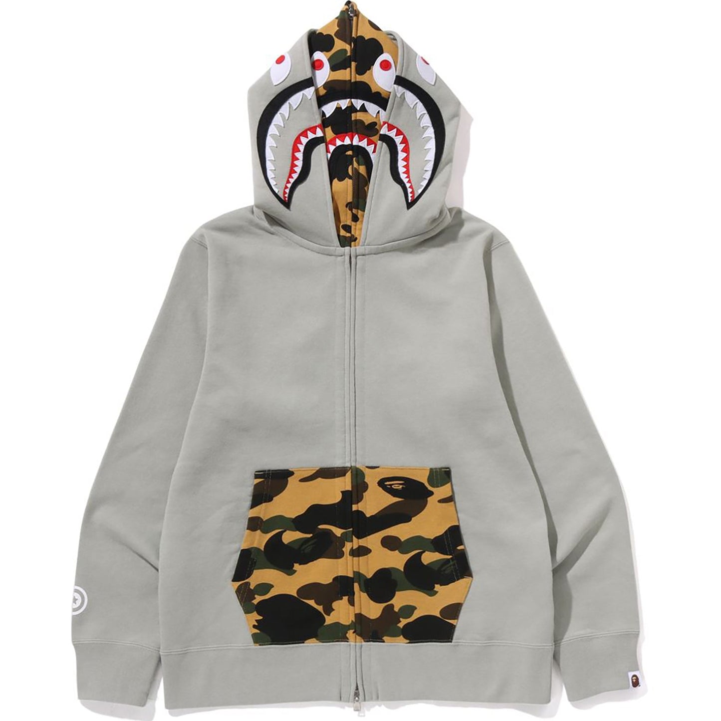 Sweat à capuche double zip intégral camouflage Shark pour homme