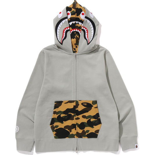 Sweat à capuche double zip intégral camouflage Shark pour homme