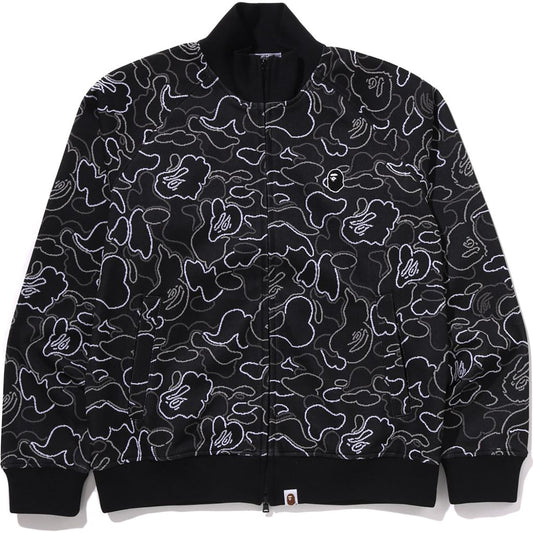 Veste de survêtement en jacquard camouflage fluo pour homme