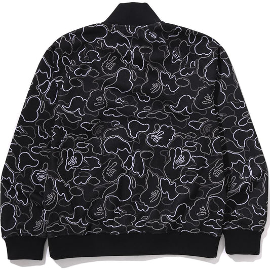 Veste de survêtement en jacquard camouflage fluo pour homme