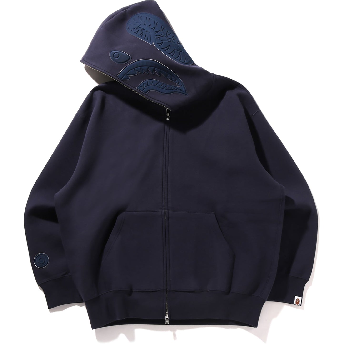 Sweat à capuche entièrement zippé Shark en tissu camouflage coupe décontractée pour homme