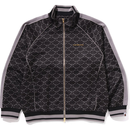 Veste de survêtement décontractée avec logo monogramme universitaire pour homme