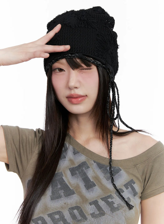Floral Mesh Beanie CL514