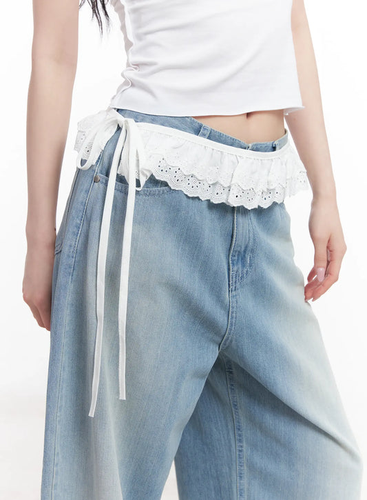 Lace-Trim Waist Belt CU511