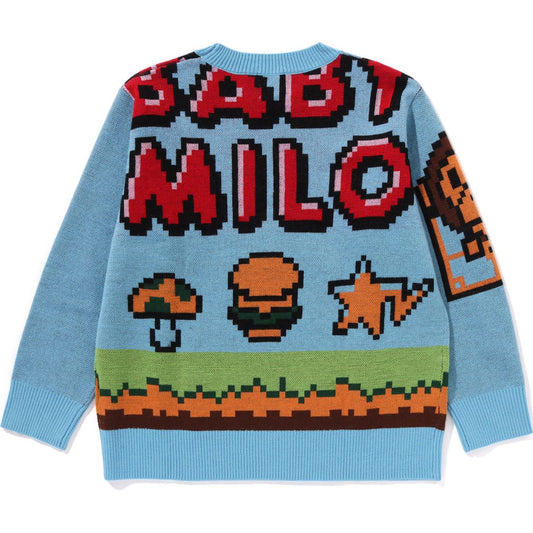 PULL EN LAINE MÉLANGÉE À MOTIF JEU MILO POUR ENFANTS