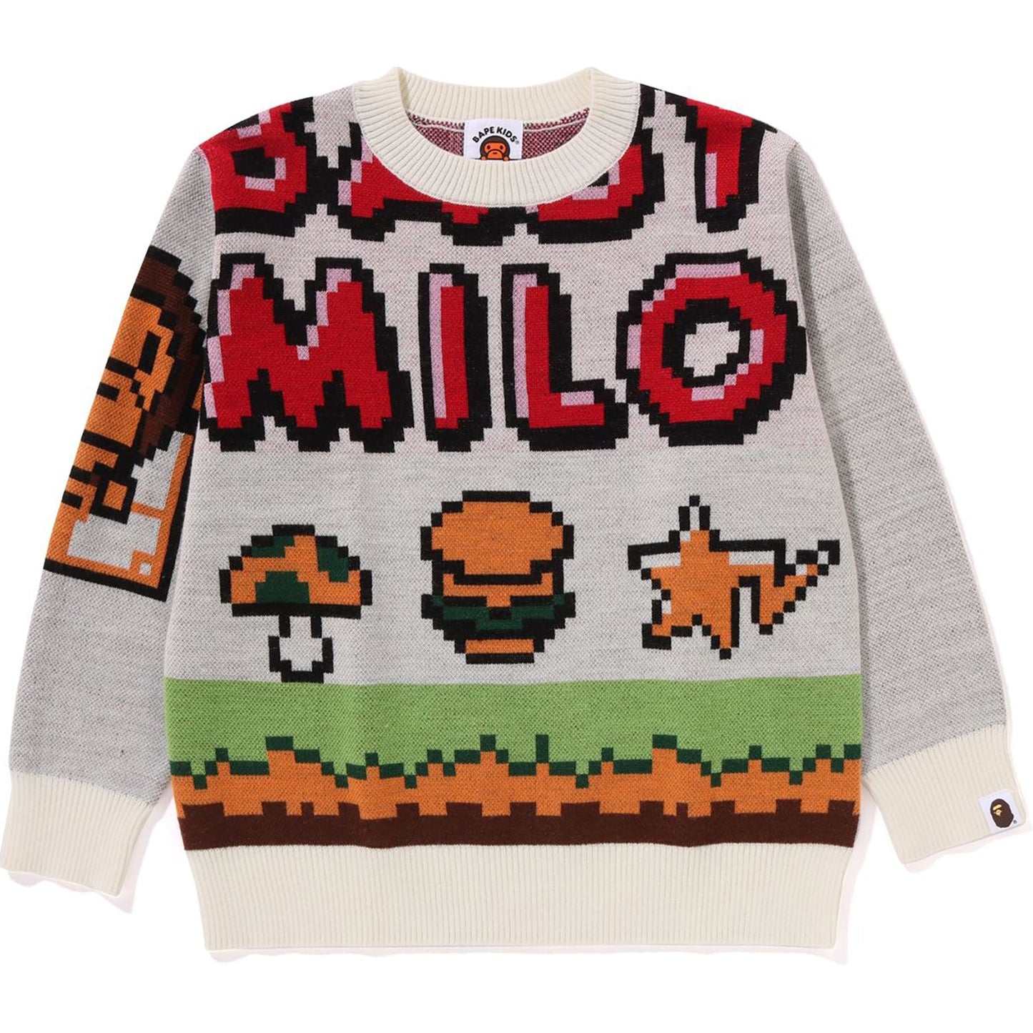 PULL EN LAINE MÉLANGÉE À MOTIF JEU MILO POUR ENFANTS