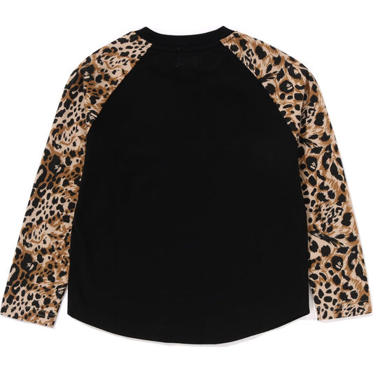 WILD LEOPARD PATTERN BABY MILO RAGLAN LS TEE KIDS