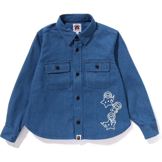 CHEMISE EN JEAN PATCH BABY MILO ENFANT