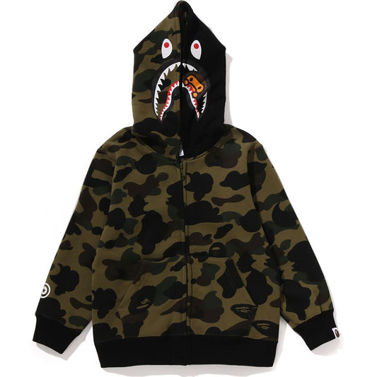 Sweat à capuche zippé camouflage Milo Shark pour enfants