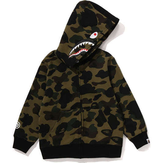 Sweat à capuche zippé camouflage Milo Shark pour enfants