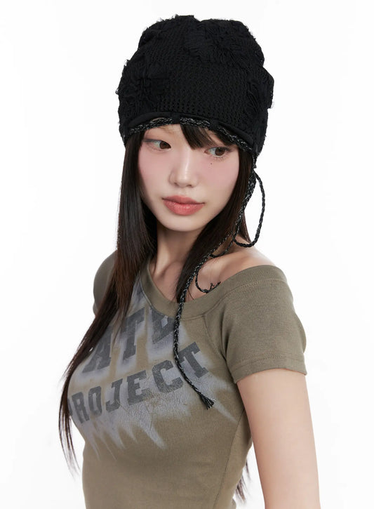 Floral Mesh Beanie CL514