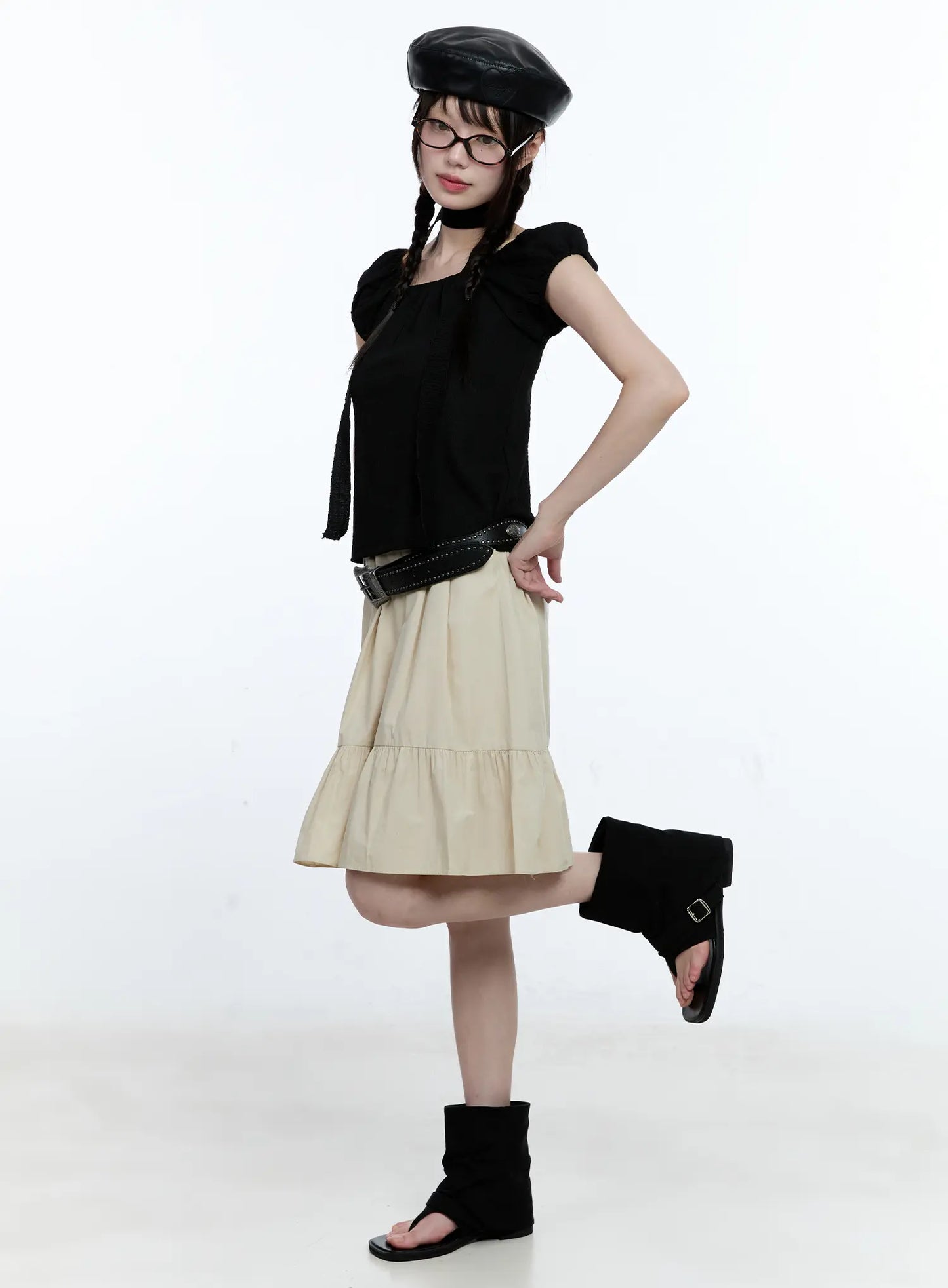 Studded Western Buckle Belt CG507