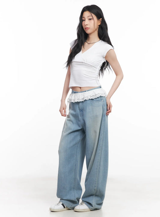 Lace-Trim Waist Belt CU511