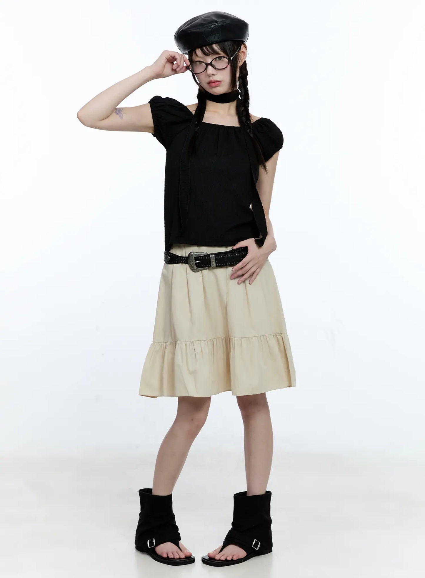 Studded Western Buckle Belt CG507