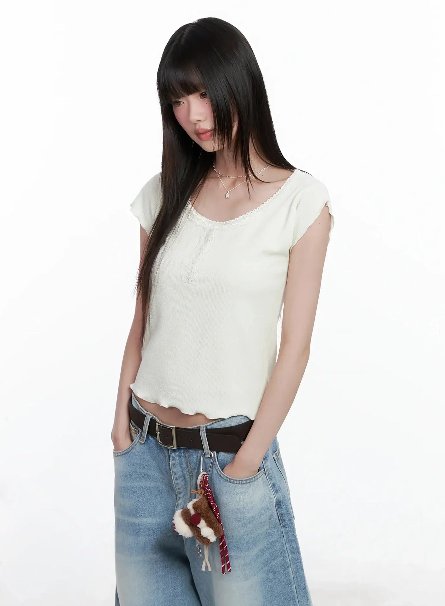 [ACC] Koway Cherry-Topped Cake Slice Keychain IG507