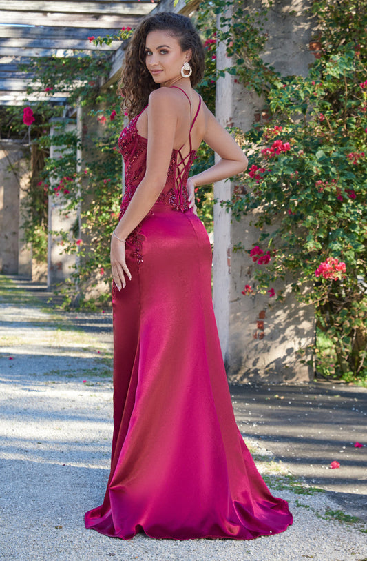 Size 6, Ivy Gown - Burgundy - FINAL SALE