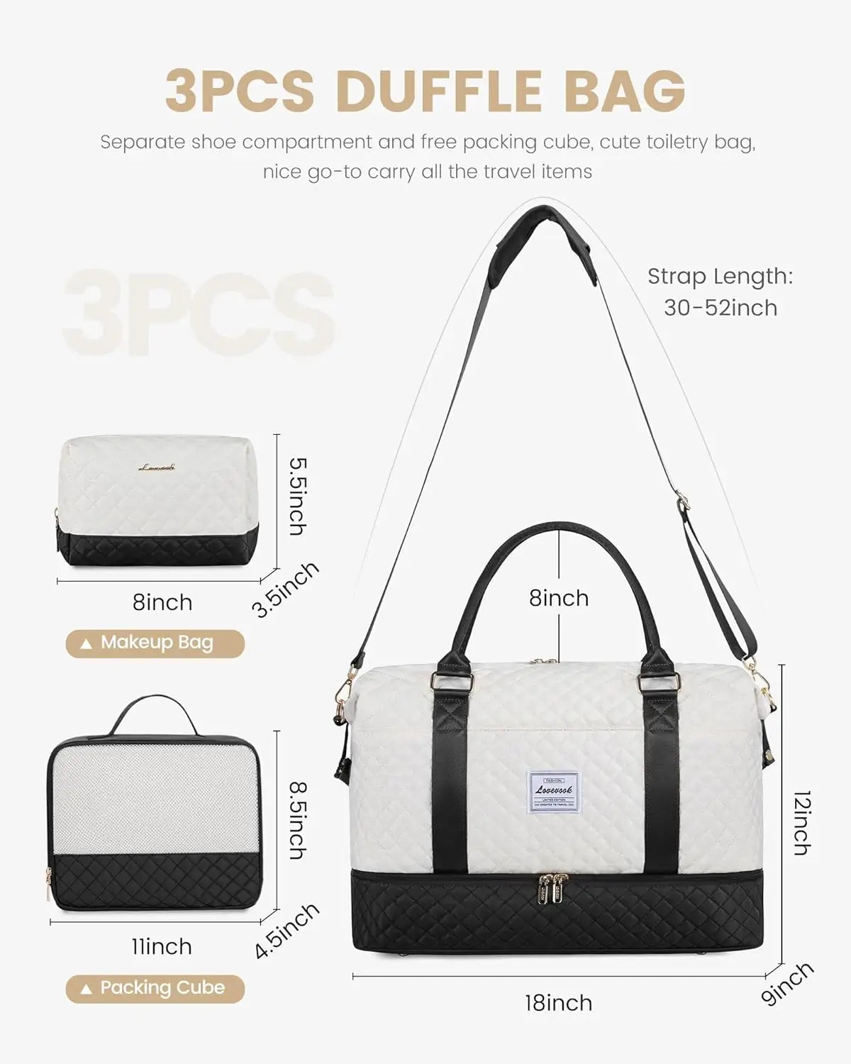 Lot de 3 sacs de voyage Aril 