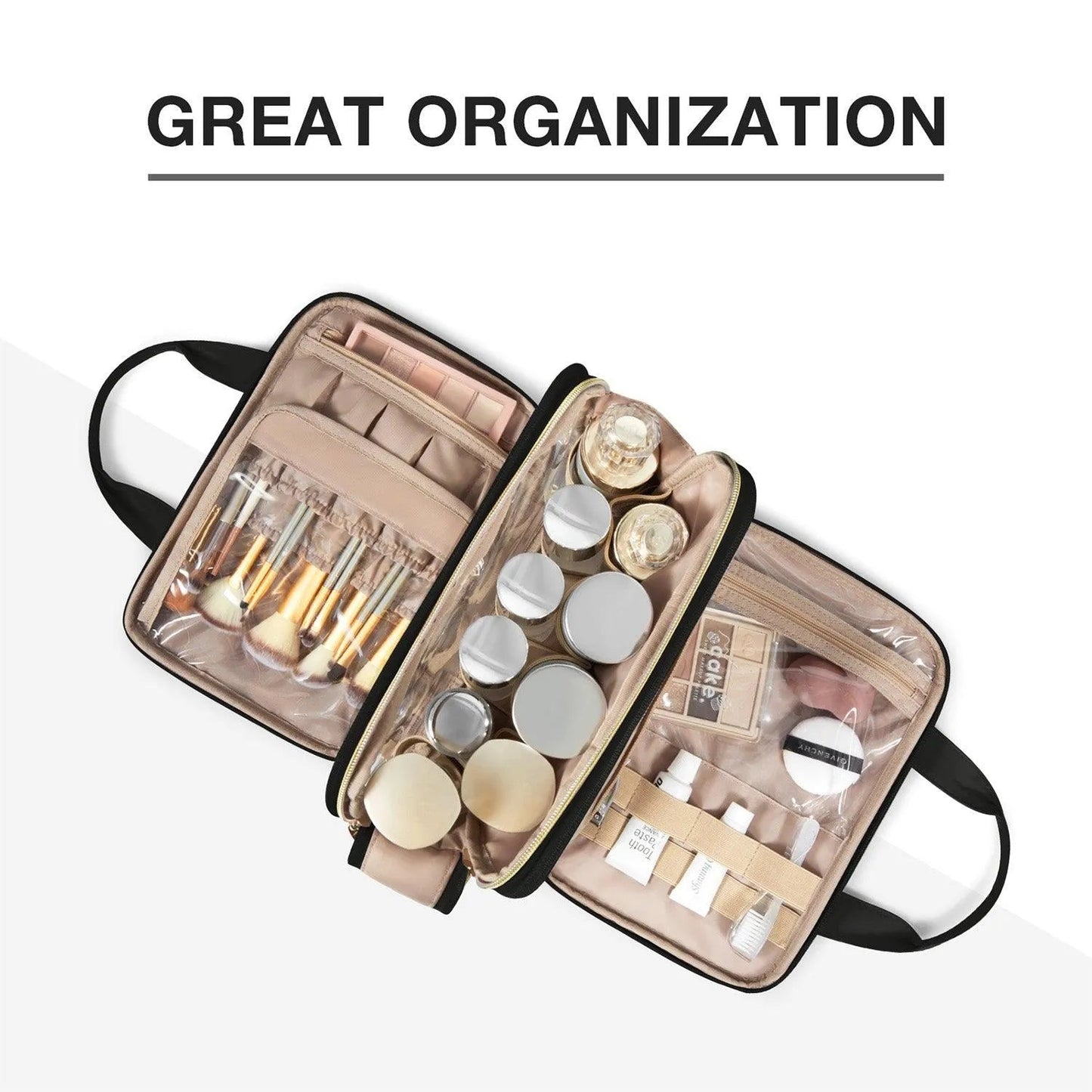 Trousse de maquillage de voyage résistante à l'eau 