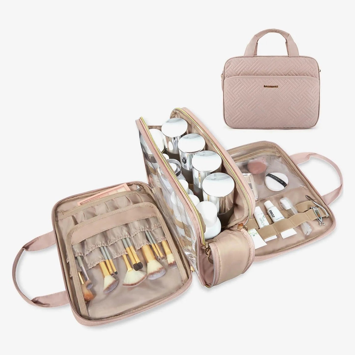 Trousse de maquillage de voyage résistante à l'eau 