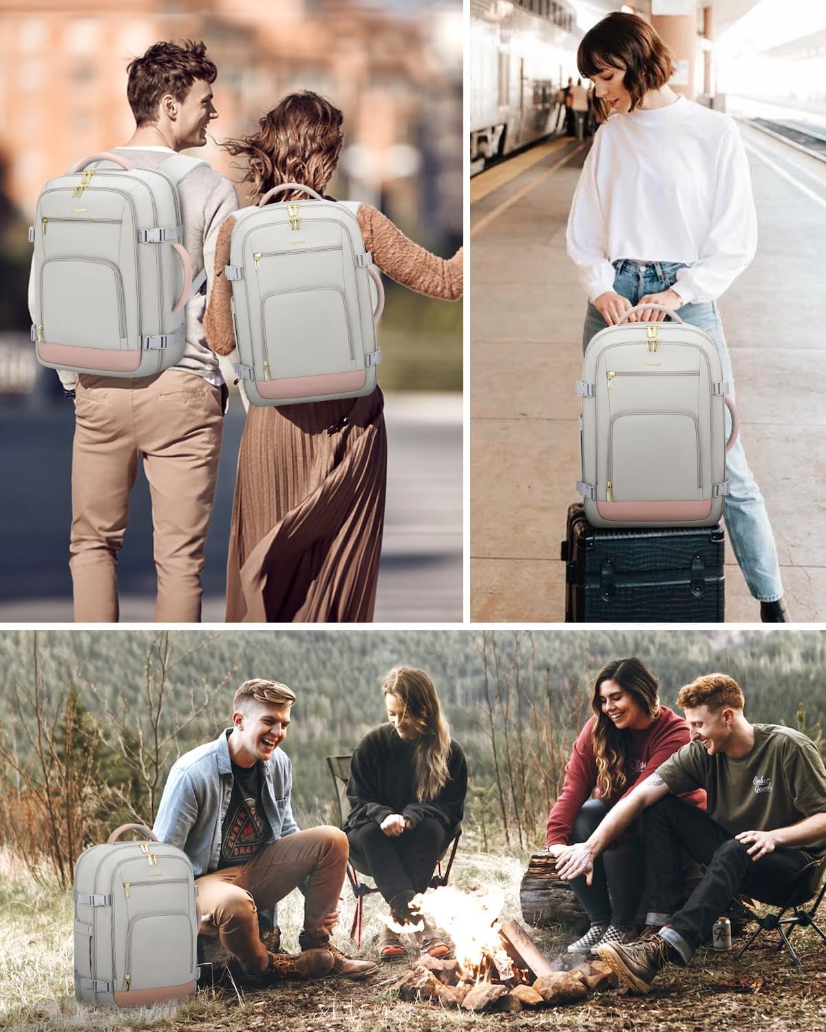 Sac à dos de voyage 3 pièces/4 pièces, 40 L/50 L