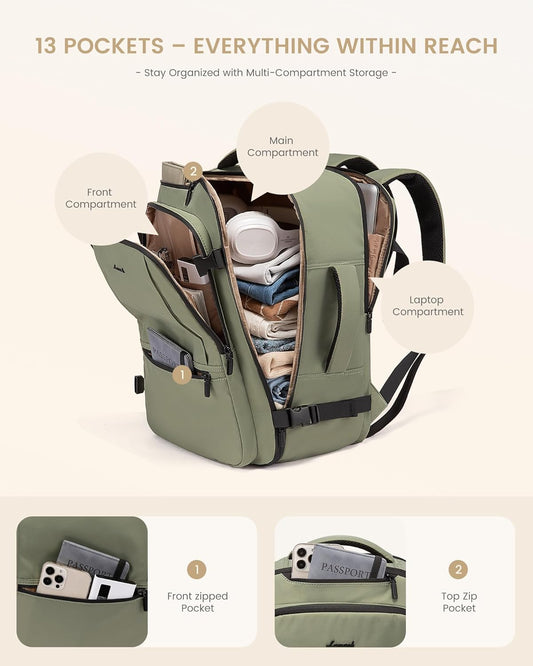 Sac à dos de voyage 4 pièces, 30-50 L