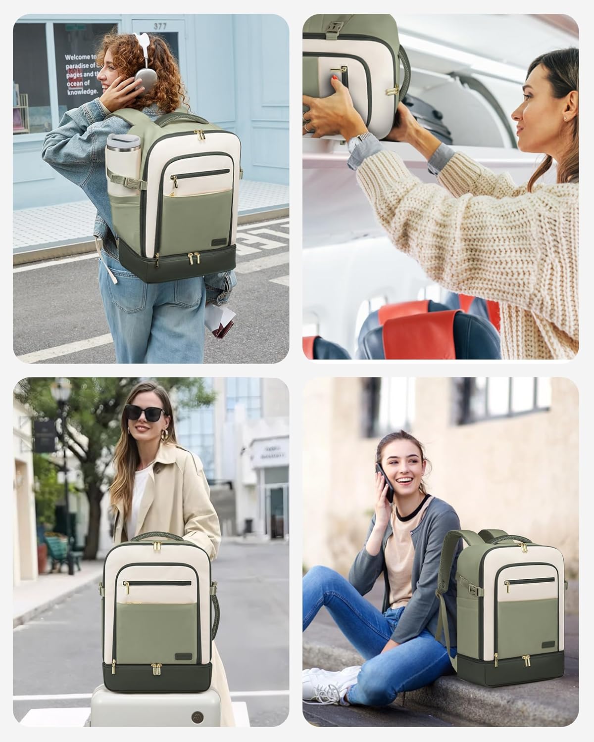 Sac à dos de voyage 3 pièces, 40 L et 50 L 