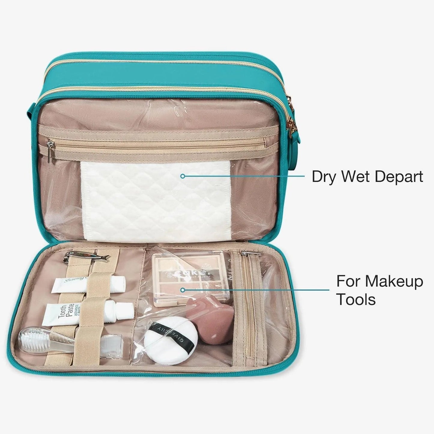 Trousse de maquillage de voyage résistante à l'eau 