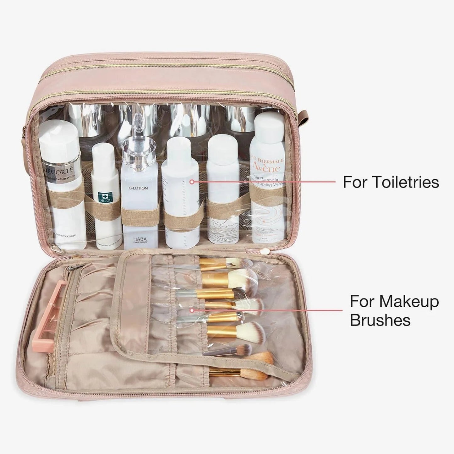 Trousse de maquillage de voyage résistante à l'eau 