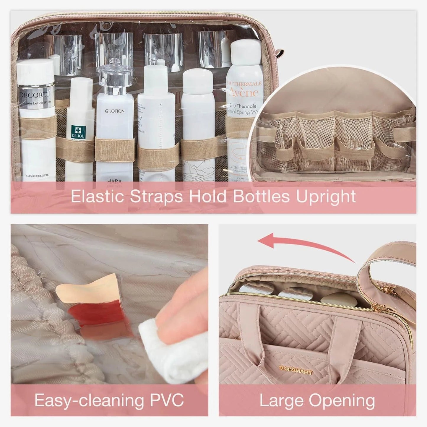 Trousse de maquillage de voyage résistante à l'eau 