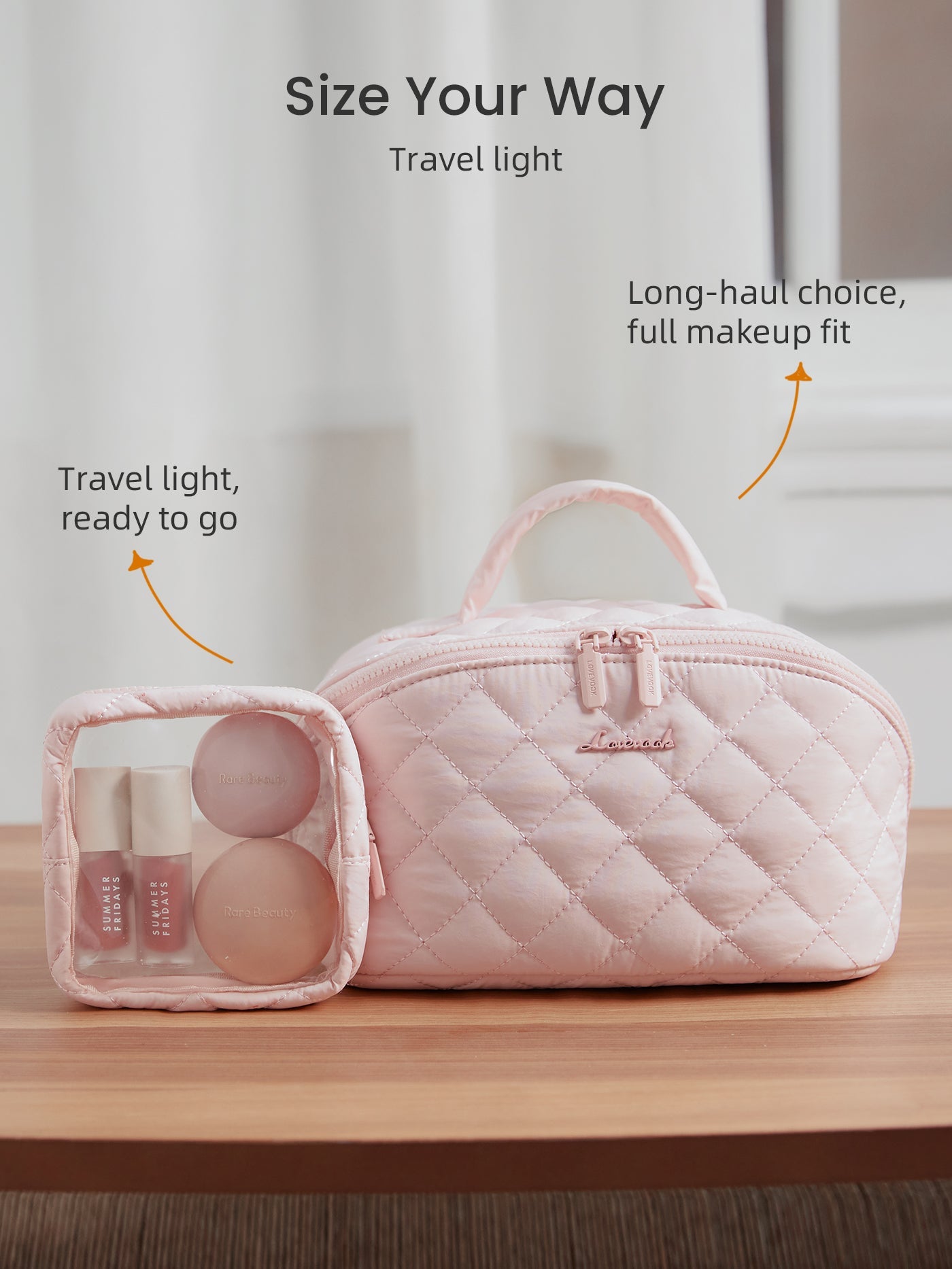 Trousse de maquillage de voyage 2 pièces