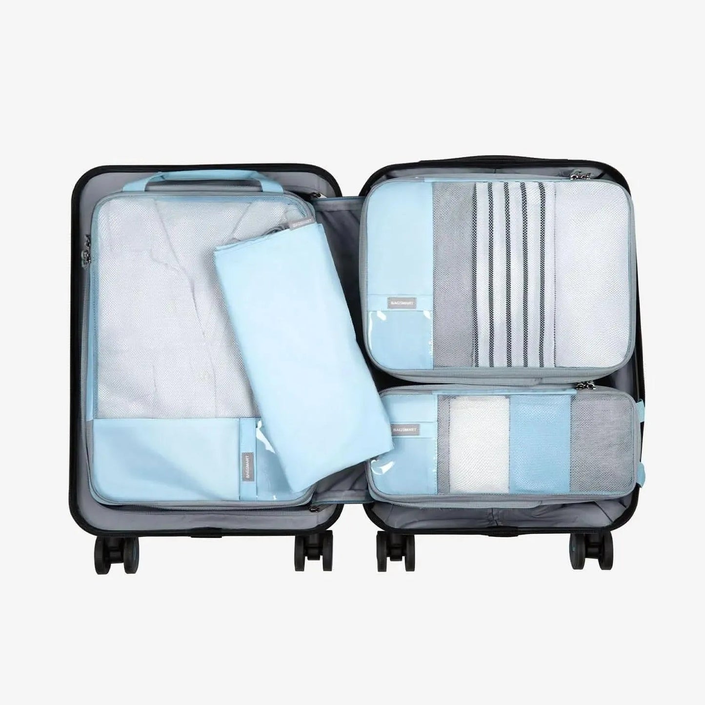 Cubes de compression faisant partie du kit de voyage Faro 