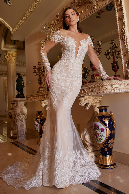 A1022 - ROBE SIRÈNE EN DENTELLE BOHÈME - Andrea &amp; Leo