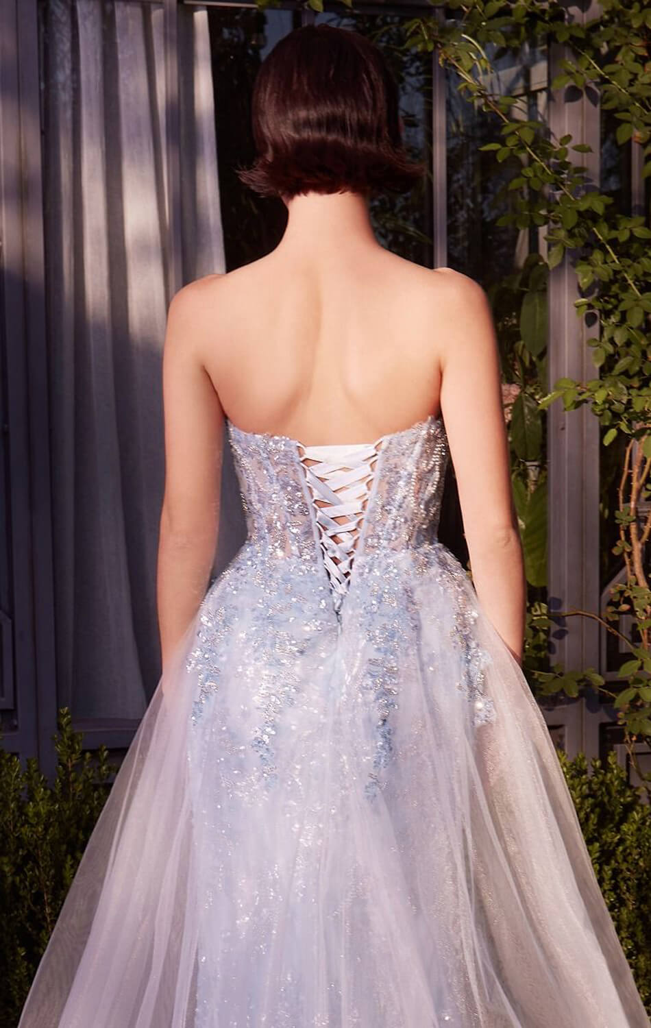 A1365 - Robe bustier pailletée avec surjupe - Andrea &amp; Leo