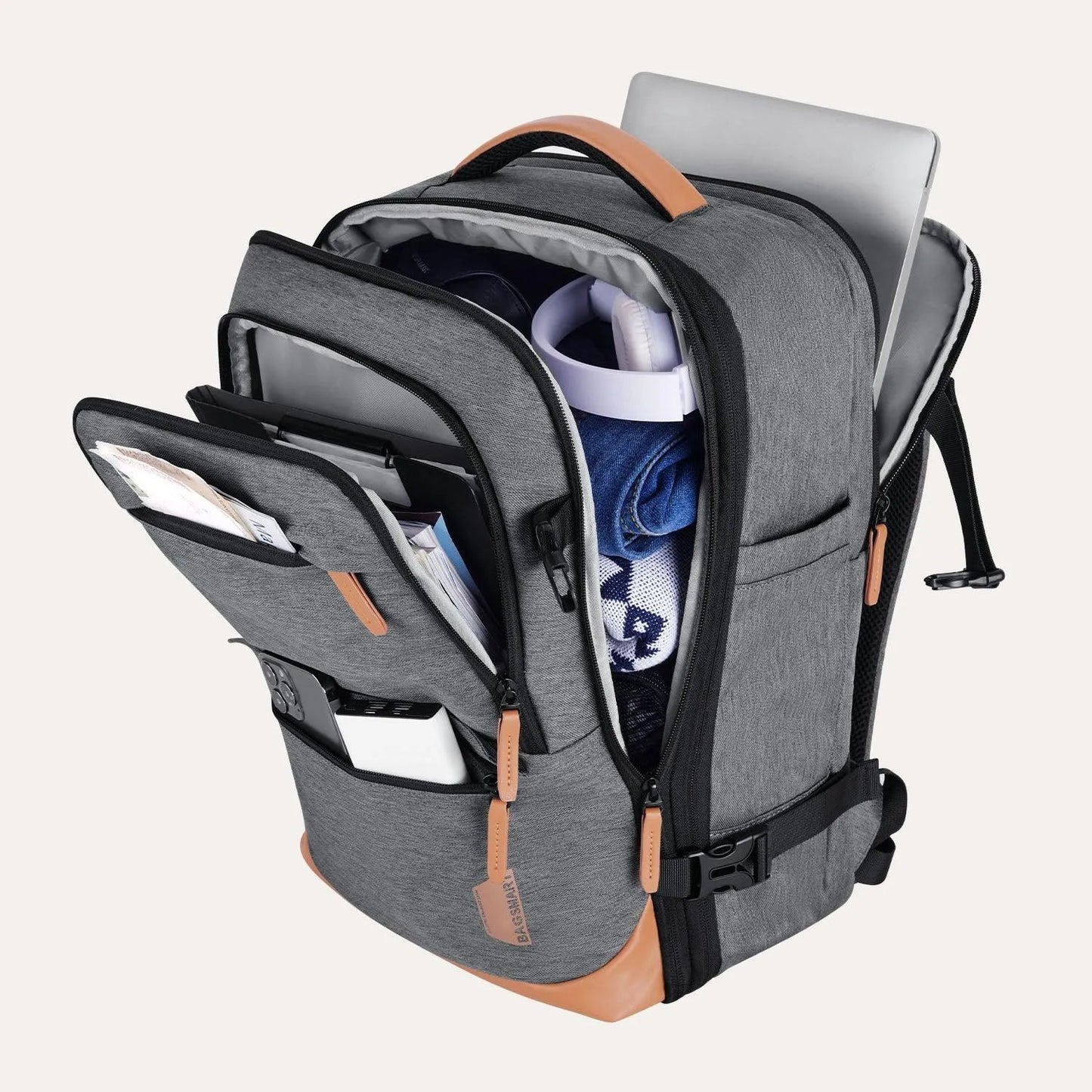 Sac à dos de voyage extensible Falco 40 L, approuvé par les compagnies aériennes 