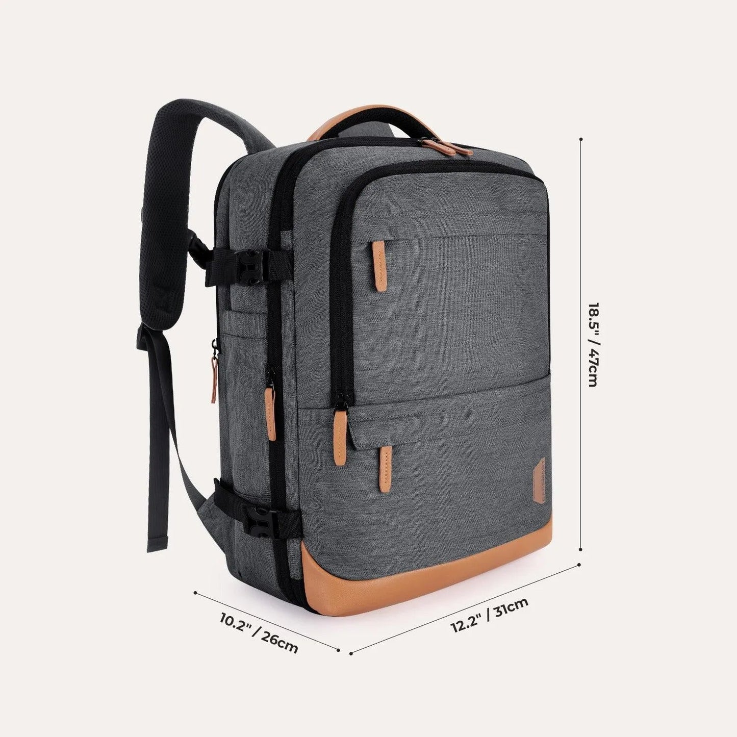 Sac à dos de voyage extensible Falco 40 L, approuvé par les compagnies aériennes 