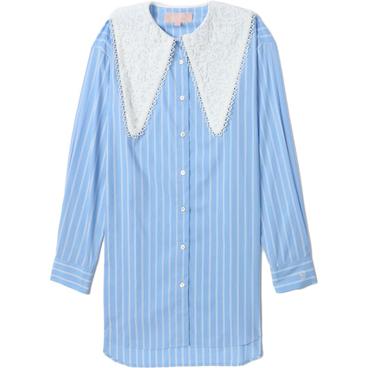 ROBE CHEMISE À RAYURES BAPY POUR FEMMES