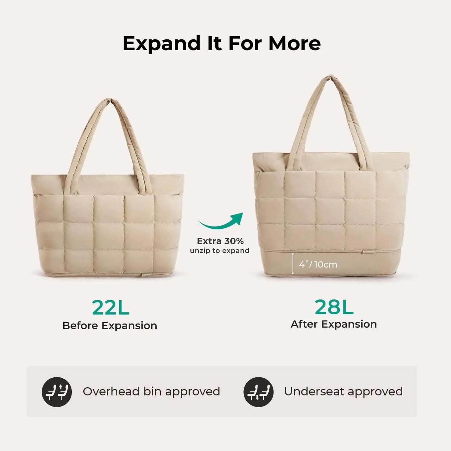 Sac fourre-tout de voyage extensible Bubble 22L-28L 