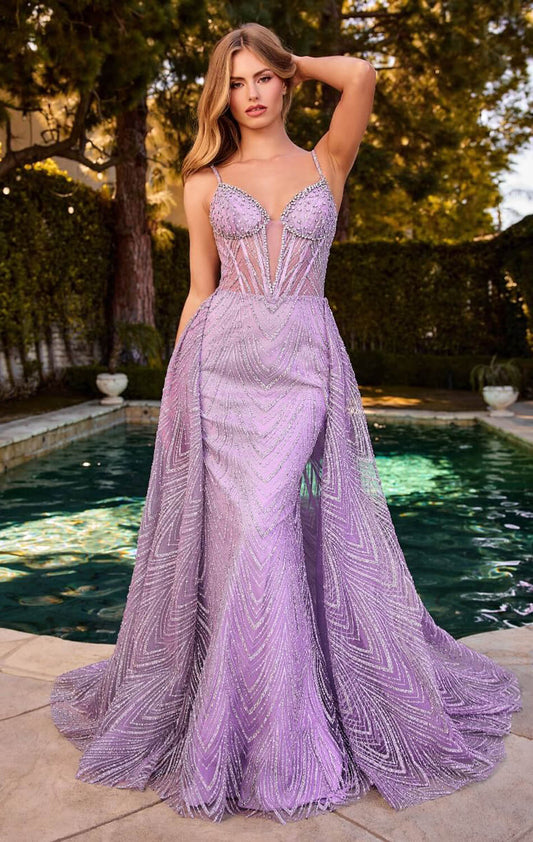 ROBE ANTONIA - ROBE AJUSTÉE IMPRIMÉE À PAILLETTES AVEC SURJUPE 