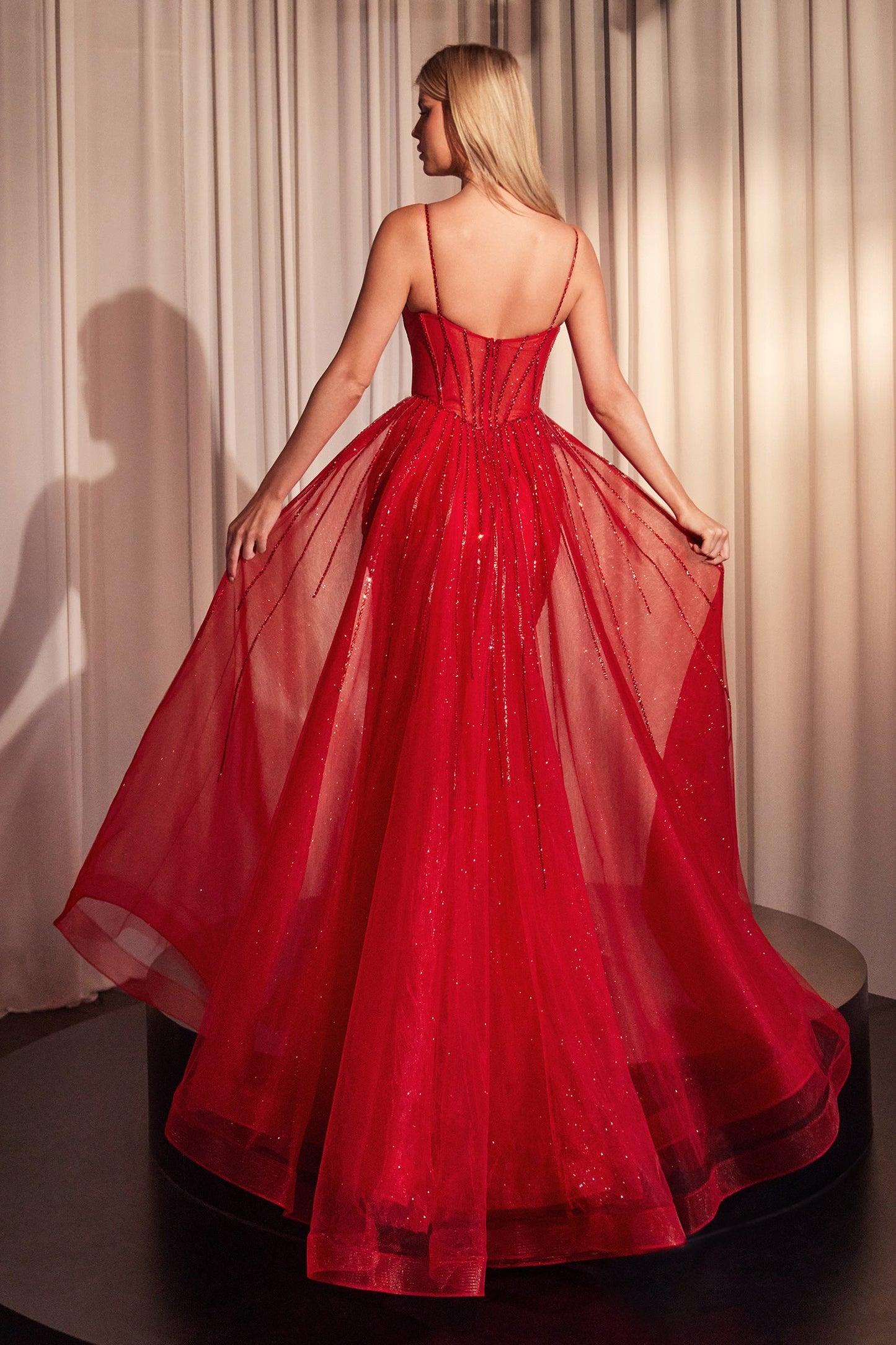 ROBE ODESSA - ROBE AJUSTÉE À PERLES AVEC SURJUPE