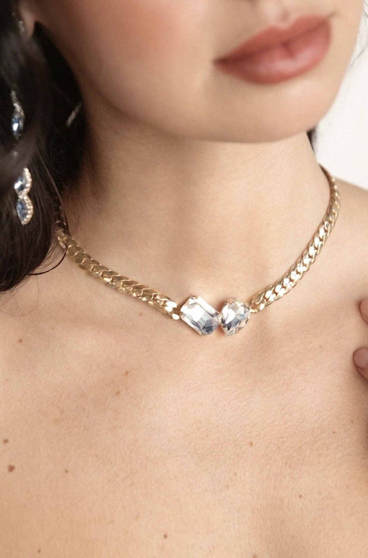 Double Gem Centerstone Necklace