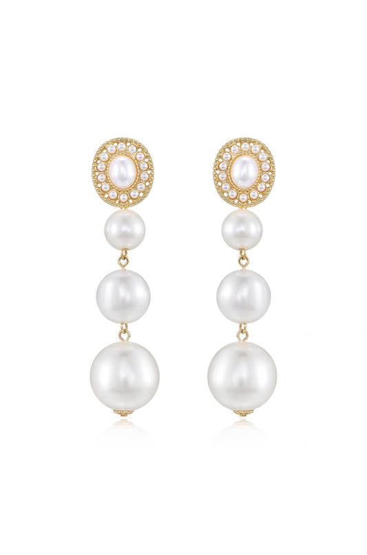 Graduating Pearl Dangle Earrings