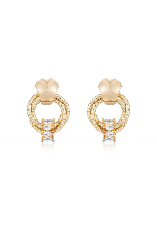 Mini Barrel Crystal Earrings