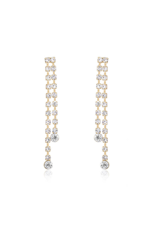 Crystal Sun Shower Dangle Earrings