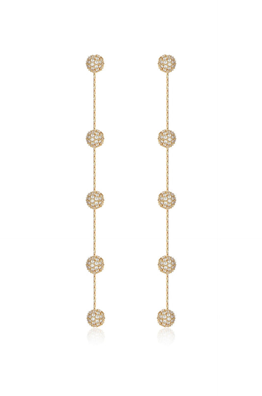 Crystal Ball Drop Earrings