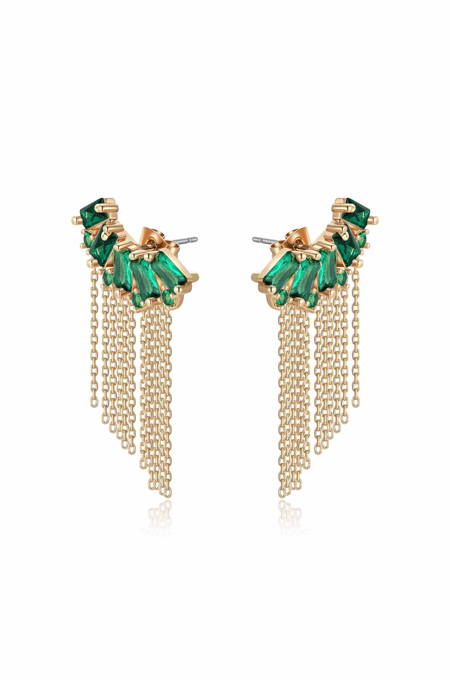 Baguette Crystal Three-In-One Ear Crawlers