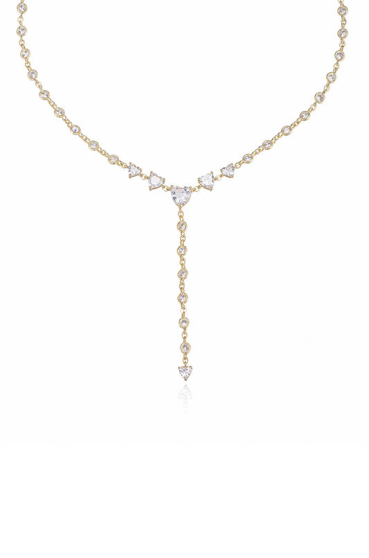 Collier Lariat en Cristal Reine de Cœur