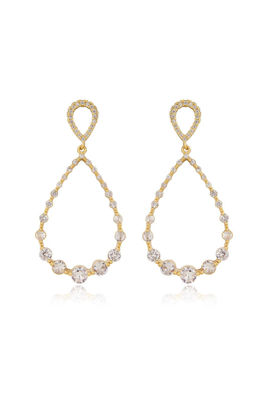 Crystal Droplet Dangle Earrings