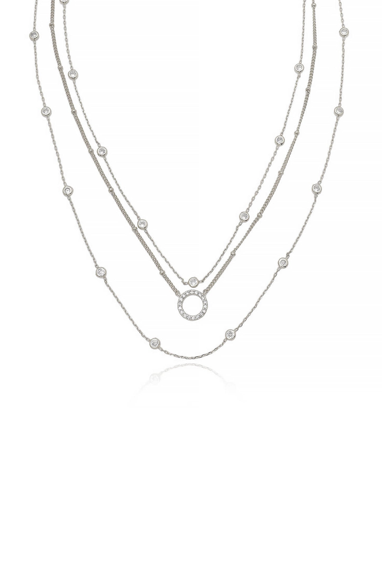 Monroe Crystal Strand Layered Necklace