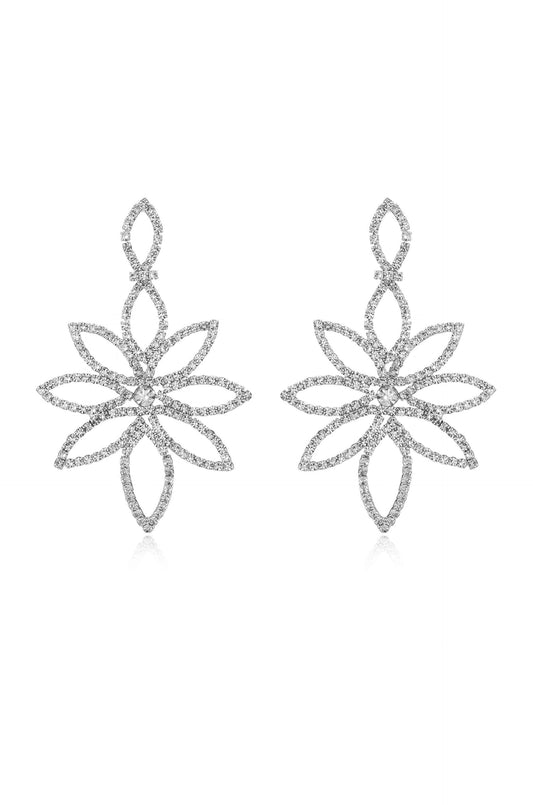 Crystal Bouquet Statement Earrings